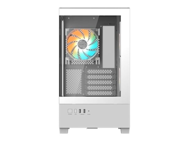 GIGABYTE C201 PANORAMIC ICE, Midi Tower, PC, Valkoinen, mikro ATX, Mini-ITX, Lasi, Muovi, Terästä, Pelaaminen