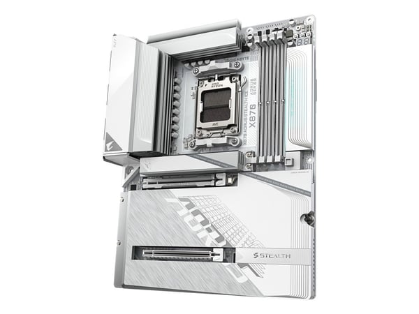 AORUS X870 STEALTH ICE - Hovedkort - ATX - Socket AM5 - AMD X870 Chipset - USB-C 3.2 Gen 2x2, USB 3.2 Gen 2, USB 3.2 Gen 1 - Wi-Fi 7, Bluetooth, 5 ...