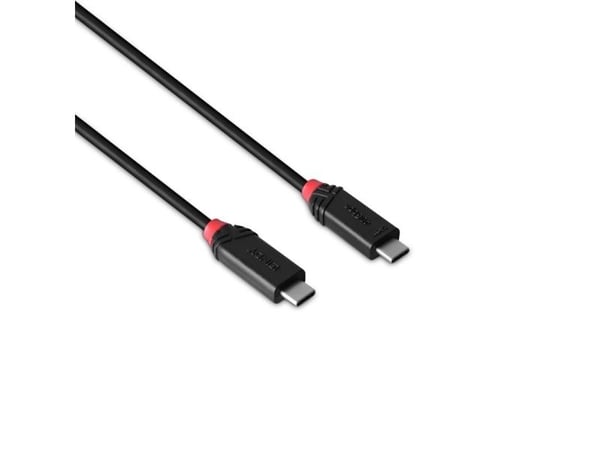 Lindy 37002, 2 m, USB C, USB C, USB4 Gen 3x2, 40 Gbit/s, Svart