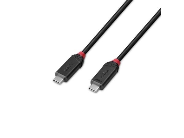 Lindy 37001, 1 m, USB C, USB C, USB4 Gen 3x2, 40 Gbit/s, Svart