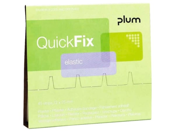 Plaster, QuickFix, 2,5cm, beige, 45 stk., elastisk - (6 stk.)