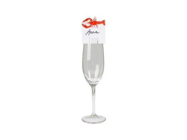 Krebsegilde bordkort til glas