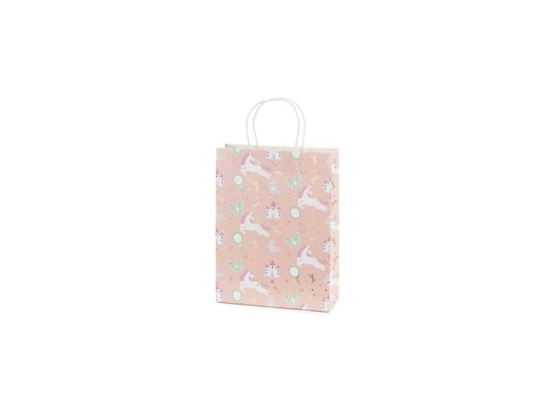 PartyDeco TNP38, Gavepapirbag, Flerfarget, Rosa, Mønster, Gratulasjoner, Glanset/matt, Til enhver anledning