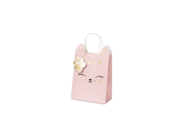 PartyDeco TNP34, Gavepapirbag, Sort, Gull, Rosa, Bilde, Julaften, Hvit, 1 stykker