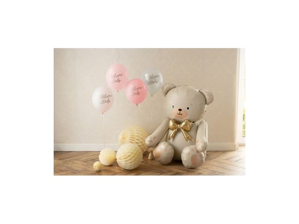 Velkommen babyballongbuket, rosa mix