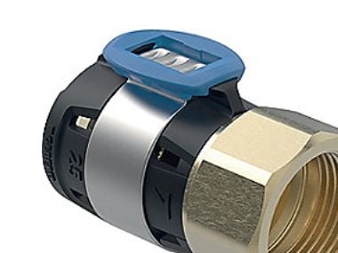 Geberit FlowFit övergång med invändig gänga: CuZn21Si3P, d=25 mm, Rp=3/4"