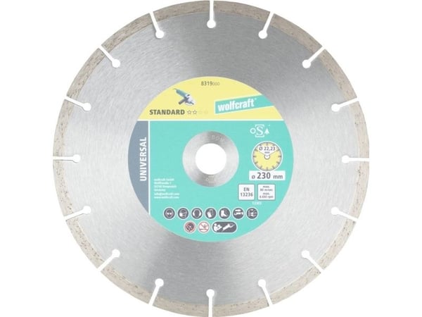 Wolfcraft 8319000 diamantskjæreskive 230 mm 22,23 mm 1 stk