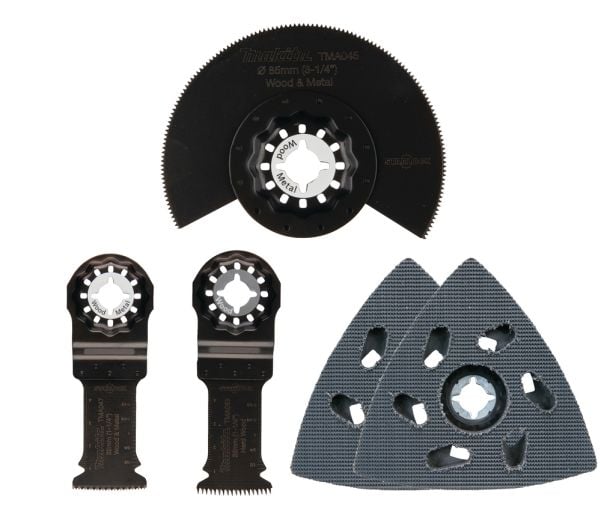 Makita - Flerverktøysbladsett - 5 deler - Starlock - for Makita DTM51RT1J3, DTM51Z, DTM51ZJX2