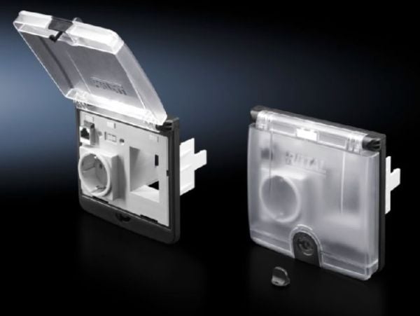 Rittal 2482.600, Svart, Translucent, Plast, Polykarbonat, IP65, 100 - 240 V, 16 A, 50/60 hz