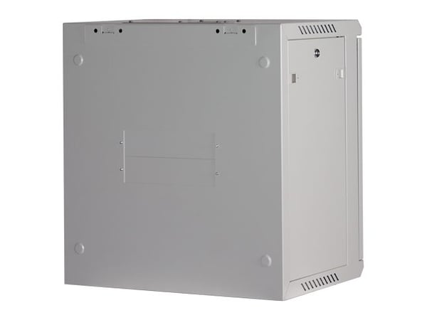 Rockstable RS19-6412WS, Veggmonterbar hylle, 12U, 60 kg, Nøkkellås, Justerbare bein, Hvit