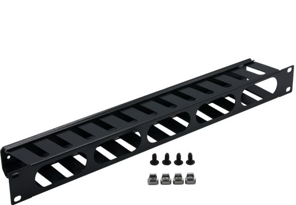 Rockstable RS19-02, Administrasjonspanel, Sort, SPCC, Stål, 1U, 48,3 cm (19"), 483 mm