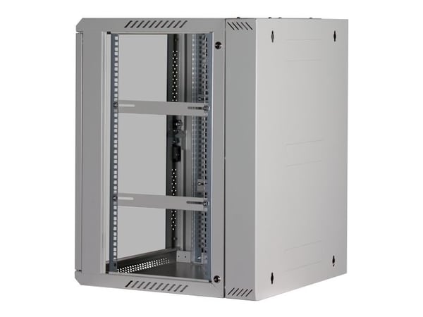 Rockstable RS19-6615W, Veggmonterbar hylle, 15U, 60 kg, Nøkkellås, Hvit