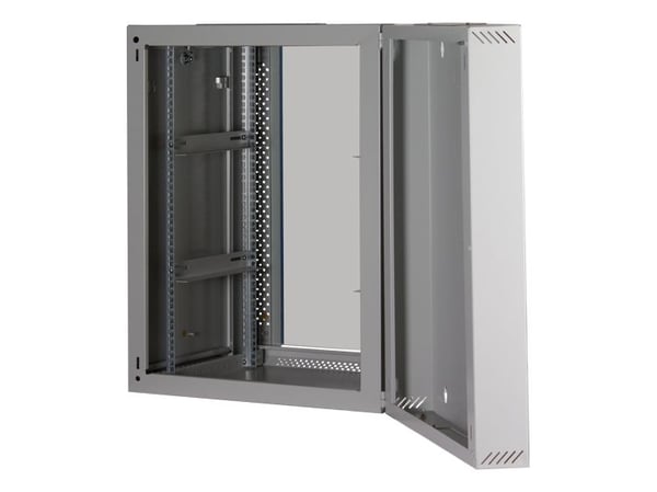 Rockstable RS19-6615W, Veggmonterbar hylle, 15U, 60 kg, Nøkkellås, Hvit