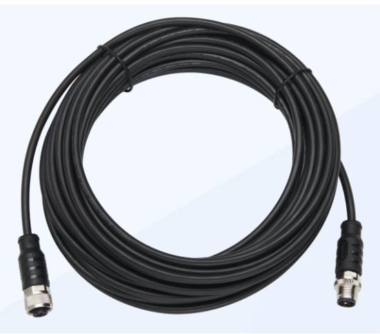 Zebra - Strömkabel / seriell kabel - 4 stifts M12 (hona) till 4 stifts M12 (hane) - 10 m - för Zebra FXR90