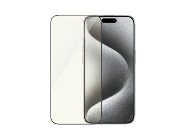 PanzerGlass Eyecare - Skjermbeskyttelse for mobiltelefon - ultrabred passform - glass - rammefarge svart - for Apple iPhone 15 Pro