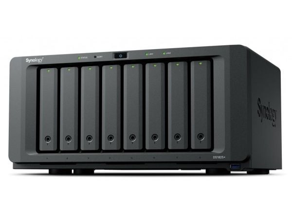 Synology Disk Station DS1825+ - NAS-server - 8 brønner - RAID JBOD, 0, 1, 5, 6, 10 - RAM 8 GB - 2.5 Gigabit Ethernet - iSCSI støtte