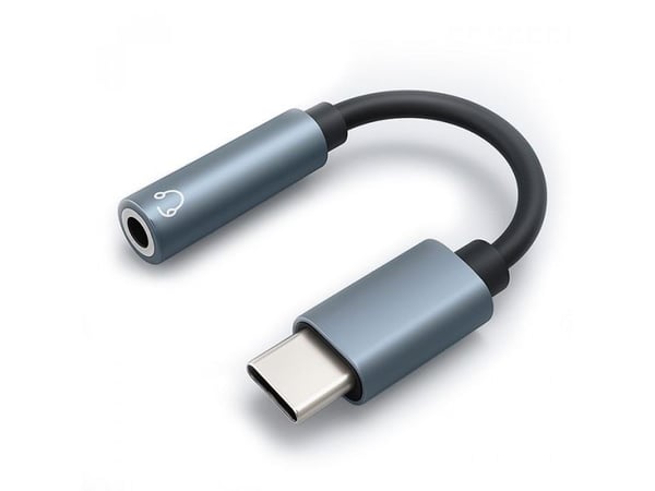 Qoltec-sovitin USB-C | 3,5 mm:n liitin | 10 cm | Alumiini