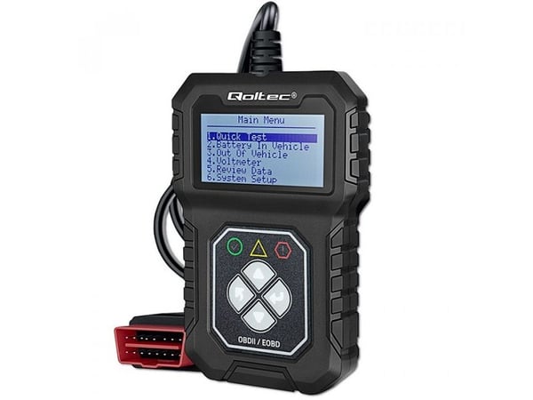 Qoltec "ProLine" skaitmeninis diagnostikos testeris | OBDII EOBD | 8-25 V | Dviguba systema