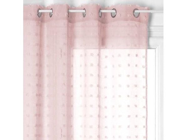 Atmosphera ferdigsydde gardiner med ringer 140 x 240 cm rosa med prikker