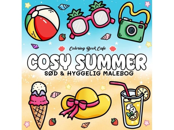 Färgbok: Cozy Summer - Cozy Coloring | Coloring Book Cafe | Kieli: Tanska