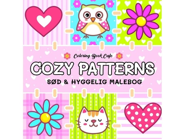 Målarbok: Cozy Pattern – Cozy Coloring | Coloring Book Cafe | Språk: Danska