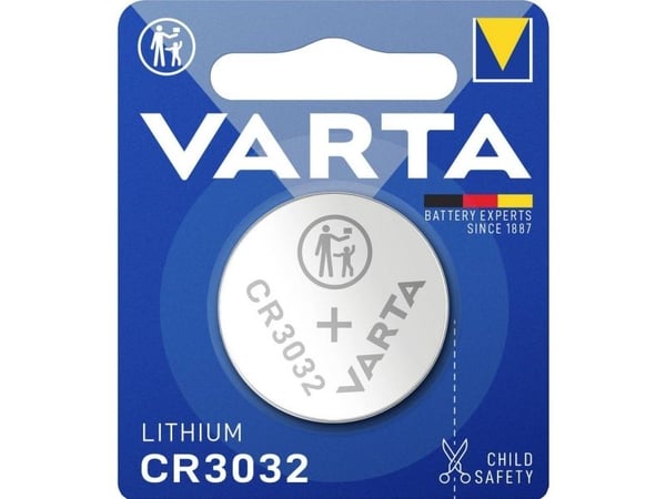 Varta CR3032, Engangsbatteri, CR3032, Alkalinsk, 3 V, 1 stykker, Stål