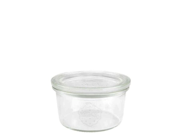Sylteglas, Rund, Ø 100, højde 55 Glass, transparent, pakke a 6 stk Weck Fødevaregodkendt