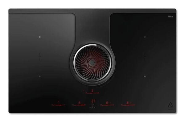 Elica NikolaTesla One HP EVO BL/A/83, Svart, Innebygget, 83 cm, Sonebasert induksjon, Glass, 4 zone(s)