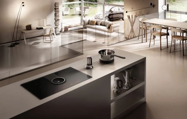 Elica NikolaTesla One HP EVO BL/A/83, Svart, Innebygget, 83 cm, Sonebasert induksjon, Glass, 4 zone(s)