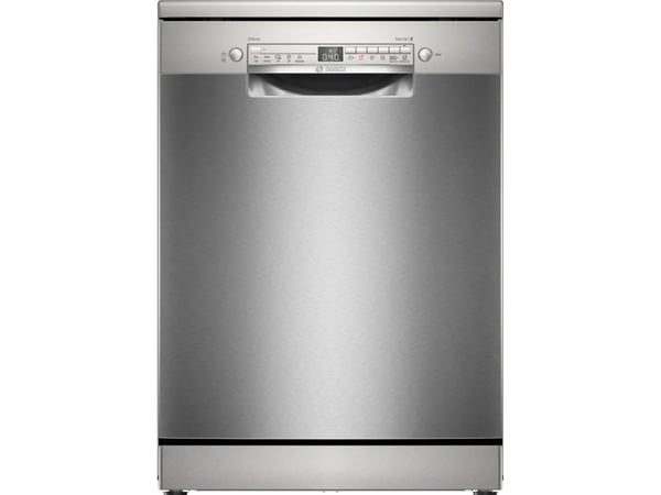Bosch Serie 2 SMS2HVI02E, Frittstående, Full størrelse (60 cm), Grå, Metallisk, Rustfritt stål, Knapper, 1,75 m