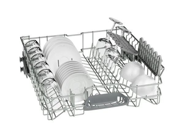 Bosch Serie 2 SMS2HVI02E, Frittstående, Full størrelse (60 cm), Grå, Metallisk, Rustfritt stål, Knapper, 1,75 m