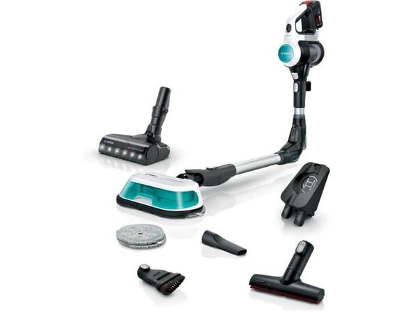 Bosch Unlimited 7 BCS71HYG1 - Støvsuger - pinne/håndholdt (2-i-1) - uten pose - uten kabel - hvit - 1 batteri, inkludert lader