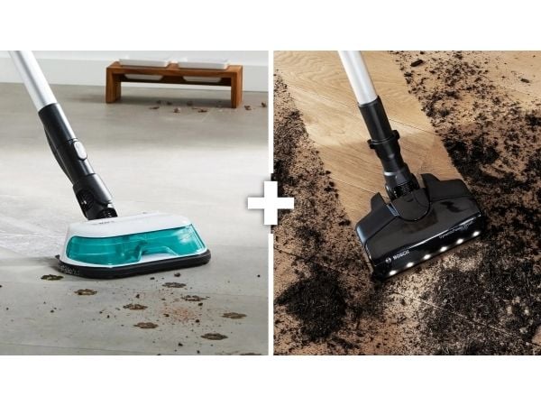 Bosch Unlimited 7 BCS71HYG1 - Støvsuger - pinne/håndholdt (2-i-1) - uten pose - uten kabel - hvit - 1 batteri, inkludert lader