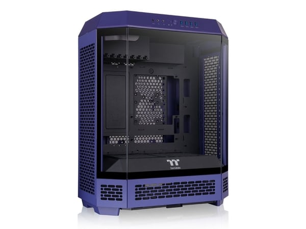 Thermaltake The Tower 600 - Mid tower - ATX - sidepanel med vindu (herdet glass) - ingen strømforsyning (PS/2) - future dusk - USB/lyd