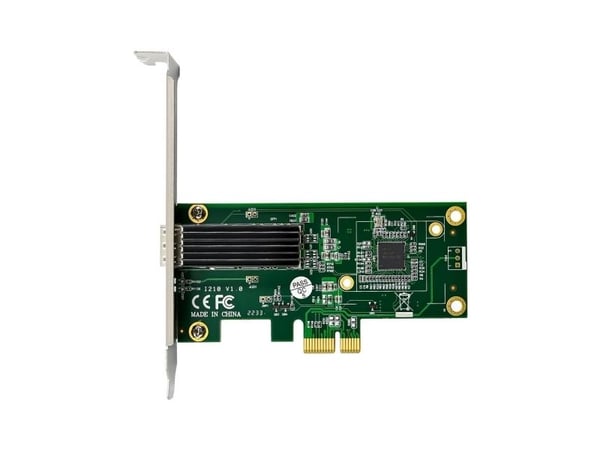 Microconnect MC-PCIEX1-I210-F1, Intern, Koblet med ledninger (ikke trådløs), PCI Express, Fiber, 1000 Mbit/s