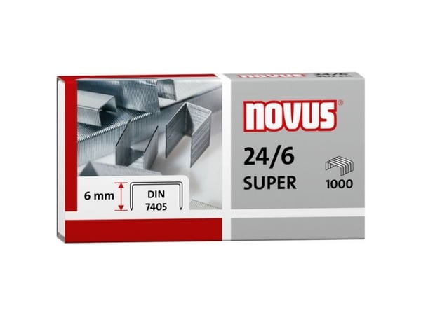 Novus 040-0026, Niittipakkaus, 6 mm, Kiinnitys, 1000 niitit, Terästä, Ruostumaton teräs