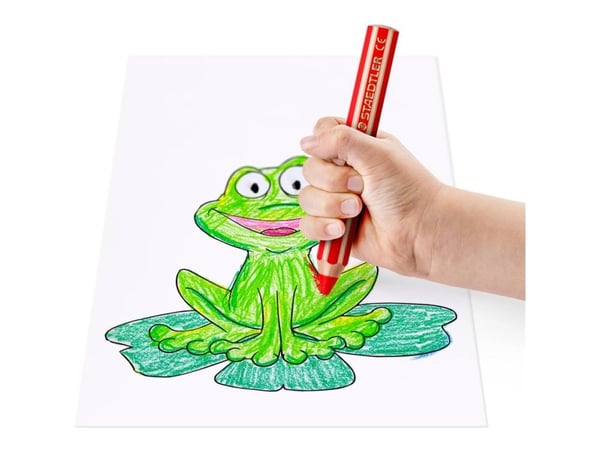 STAEDTLER buddy 3 in 1 - Fargeblyant - voks - for glass, kartong - assorterte farger - 9.5 mm (en pakke 18)