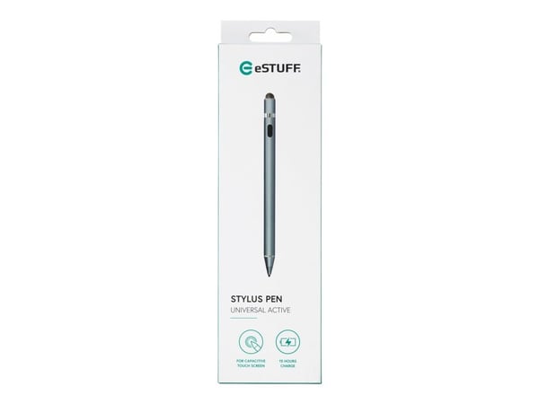 eSTUFF - Aktiv penna - universal - kapacitiv - Bluetooth - grå