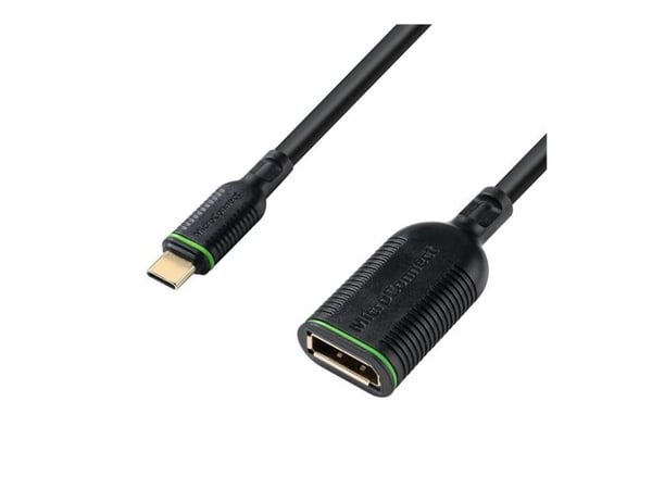 Microconnect MC-USBCDP-A, 0,2 m, USB Type-C, DisplayPort, Uros, Naaras, Suora