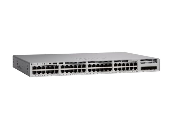 Cisco Catalyst 9200L - Network Essentials - switch - L3 - Styrt - 48 x 10/100/1000 (PoE+) + 4 x 10 Gigabit SFP+ - rackmonterbar - PoE+