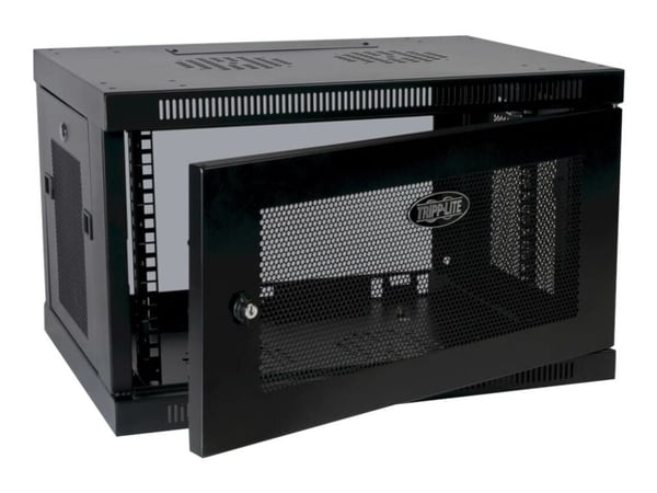 Eaton Tripp Lite Series SmartRack 6U Low-Profile Switch-Depth Wall-Mount Rack Enclosure Cabinet - Rack skap - veggmonterbar, gulvmonterbar - svart ...