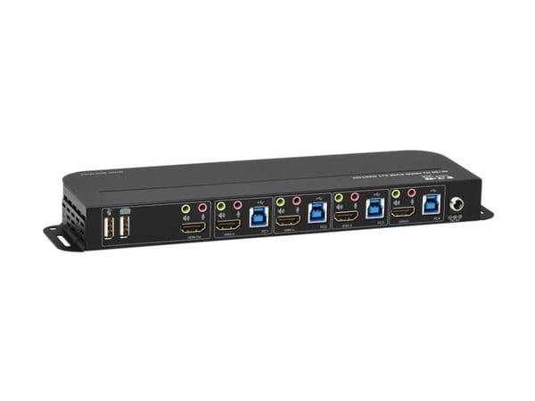 Eaton Tripp Lite series HDMI USB KVM Switch 4-Port 4K 60Hz HDR HDCP 2.2 IR USB Sharing - Omkopplare för tangentbord/video/mus/ljud/USB - 4 x KVM/lj...