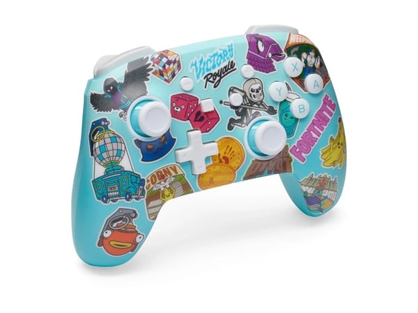 PowerA Enhanced Wireless Controller - Håndkonsoll - trådløs - Bluetooth - Fortnite Sticker Mania - for Nintendo Switch, Nintendo Switch Lite, Ninte...