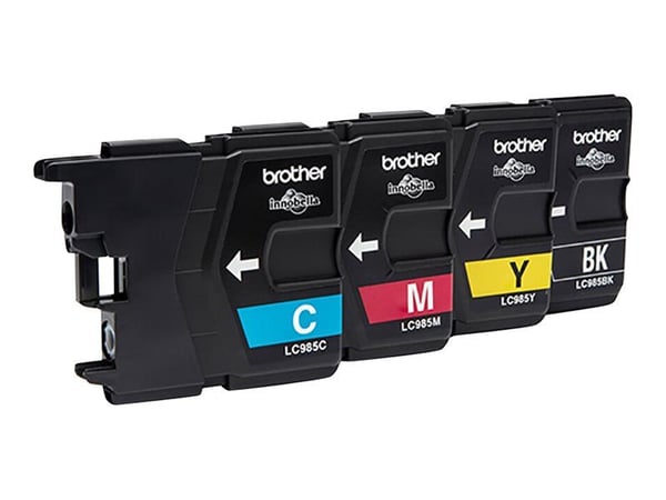 Brother LC985VALBPDR - 4-pack - svart, gul, cyan, magenta - original - blister - blekkpatron - for Brother DCP-J140W, DCP-J315W, DCP-J515W, MFC-J410
