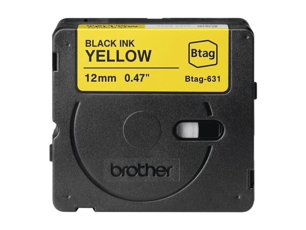 Brother BTAG-631, Musta keltaisella, Filippiinit, 5 vuosi/vuosia, Brother, P-touch PT-N10, PT-N20, PT-N25BT, 1,2 cm