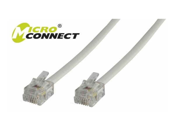 MicroConnect Modular - Telefonkabel - RJ-11 (6 pin) (hann) til RJ-11 (6 pin) (hann) - 2 m