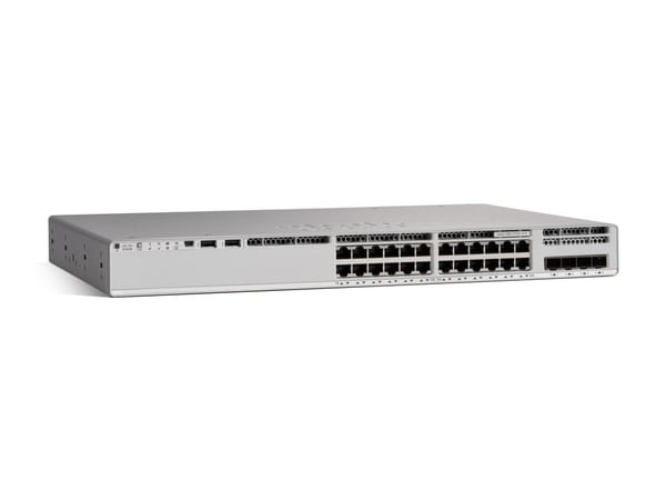 Cisco Catalyst 9200L - Network Essentials - switch - L3 - 24 x 10/100/1000 (PoE+) + 4 x Gigabit SFP (opplink) - rackmonterbar - PoE+ (740 W)