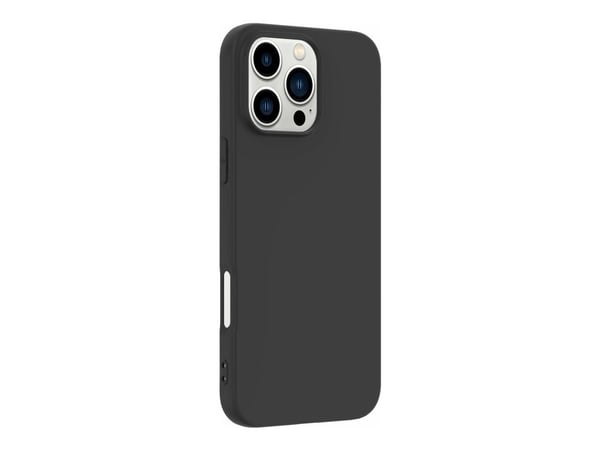 eSTUFF Infinite Vienna - Baksidedeksel for mobiltelefon - 100% recycled plastic - termoplast-polyuretan (TPU) - svart - for Apple iPhone 16 Pro