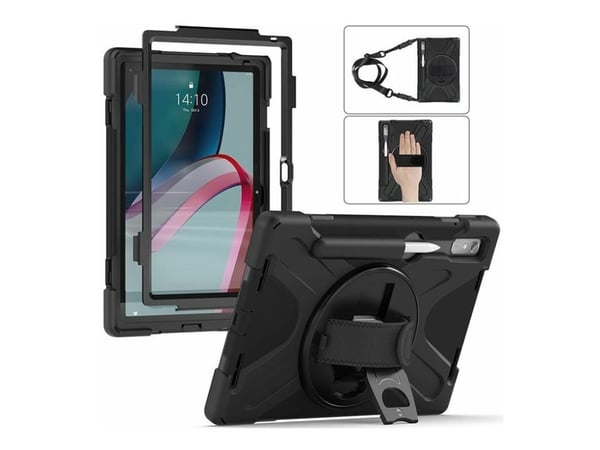 eSTUFF AUSTIN - Baksidedeksel for nettbrett - polykarbonat, silikon - svart - for Lenovo Tab P11 Pro (2nd Gen)