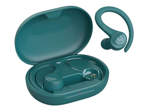 JLab Audio Go Air Sport - True wireless-hodetelefoner med mikrofon - i øret - over-øret-montering - Bluetooth - sjøgrønn